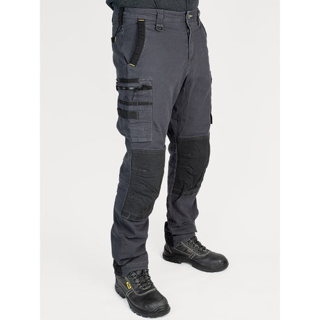 Bisley Workwear Flex & Move Stretch Utility Cargo Trousers With Kevlar Knee Pads - Charcoal - UKPC6333_BCCGR82 - Bisley Workwear UK - Trade Counter Direct