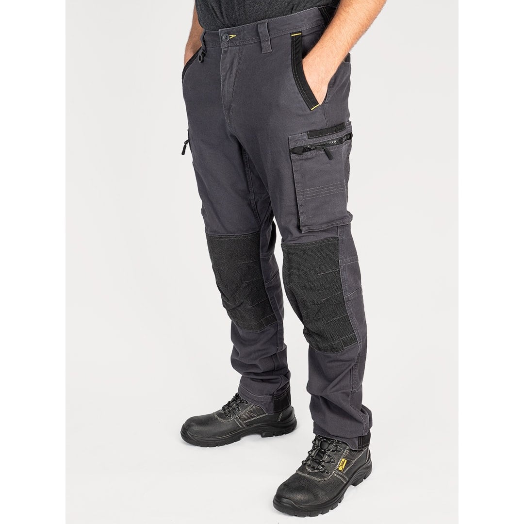 Bisley Workwear Flex & Move Stretch Utility Cargo Trousers With Kevlar Knee Pads - Charcoal - UKPC6333_BCCGR82 - Bisley Workwear UK - Trade Counter Direct