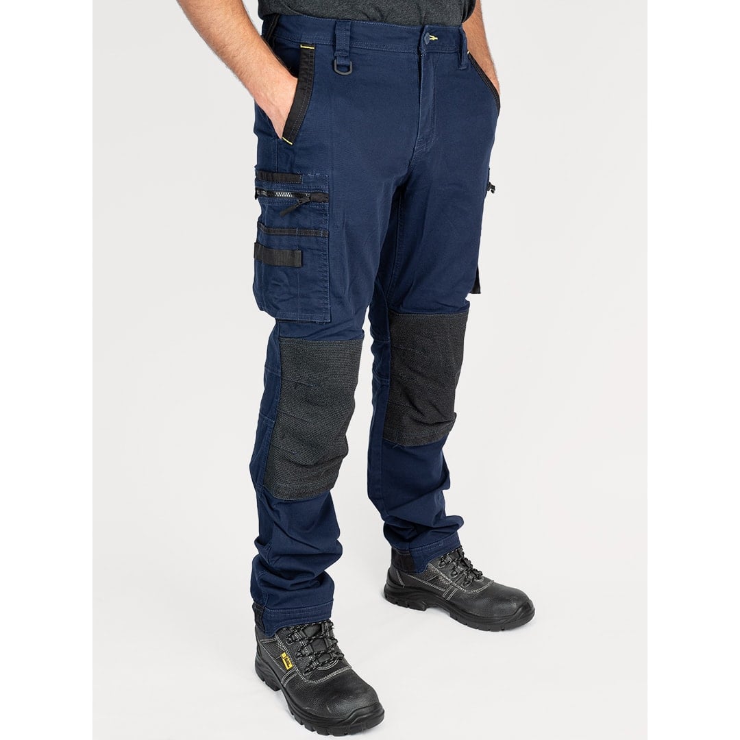 Bisley Workwear Flex & Move Stretch Utility Cargo Trousers With Kevlar Knee Pads - Navy - UKPC6333_BPCTR32 - Bisley Workwear UK - Trade Counter Direct