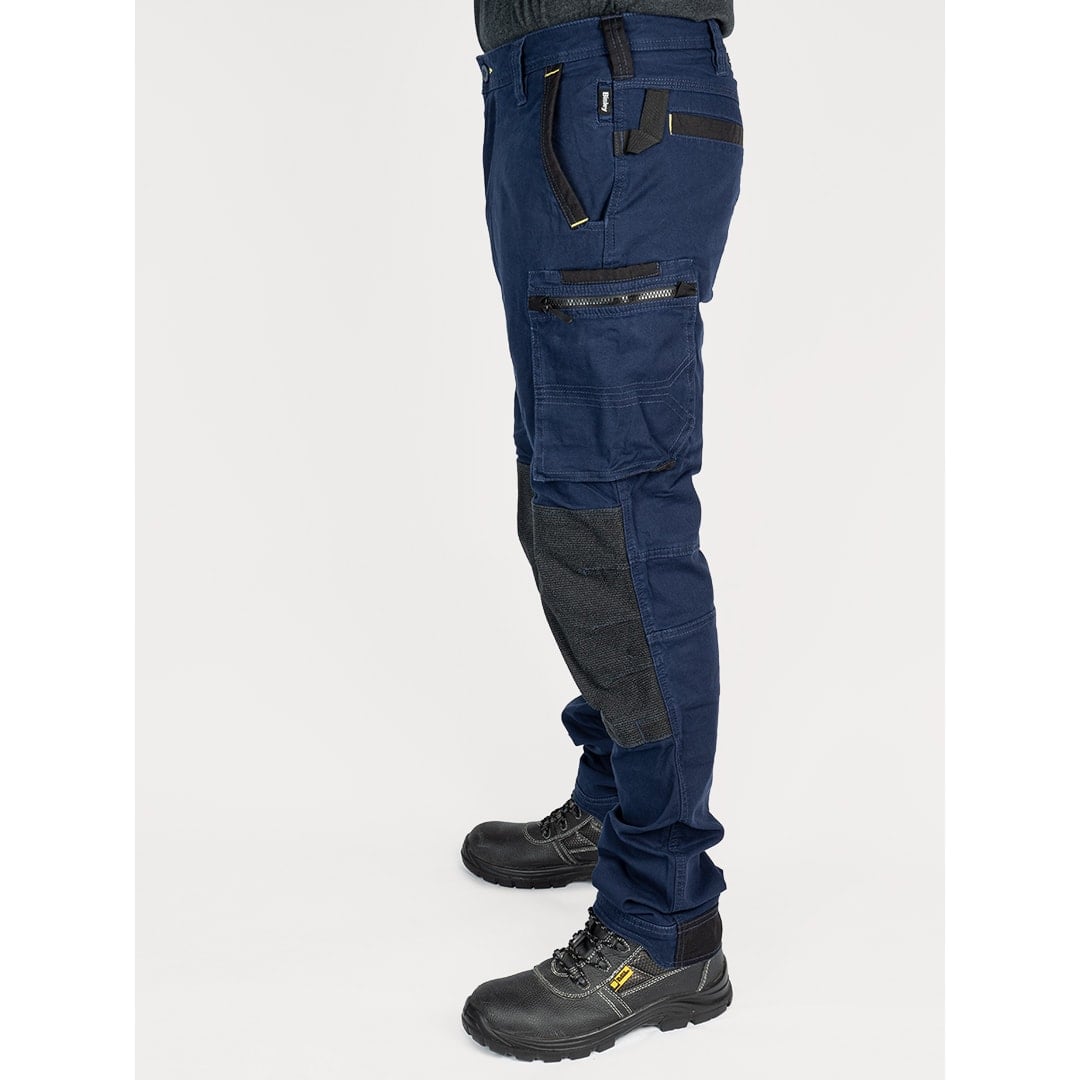Bisley Workwear Flex & Move Stretch Utility Cargo Trousers With Kevlar Knee Pads - Navy - UKPC6333_BPCTR32 - Bisley Workwear UK - Trade Counter Direct