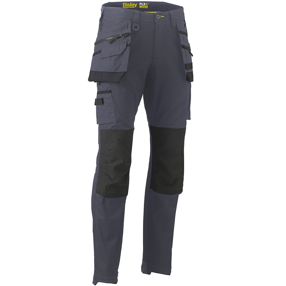 Bisley Workwear Flex & Move Stretch Utility Cargo Trousers with Tools Holster Pockets - Charcoal - UKPC6336_BCCGS87 - Bisley Workwear UK - Trade Counter Direct