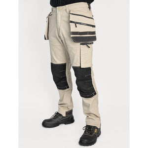 Bisley Workwear Flex & Move Stretch Utility Cargo Trousers with Tools Holster Pockets - Stone - UKPC6336_BSTNS34 - 5439 - Trade Counter Direct