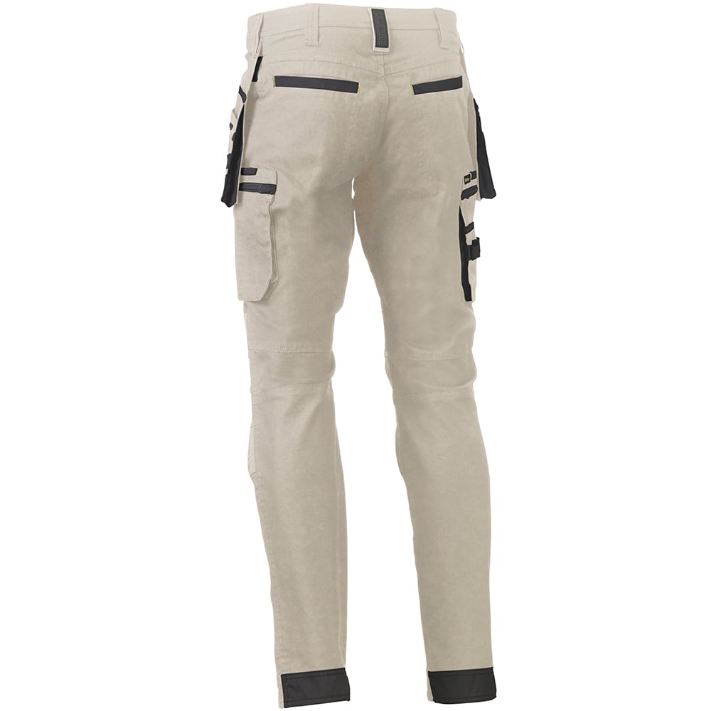 Bisley Workwear Flex & Move Stretch Utility Cargo Trousers with Tools Holster Pockets - Stone - UKPC6336_BSTNS34 - 5439 - Trade Counter Direct