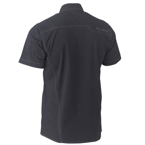 Bisley Workwear Flex & Move Utility Work Shirt Short Sleeve - Black
