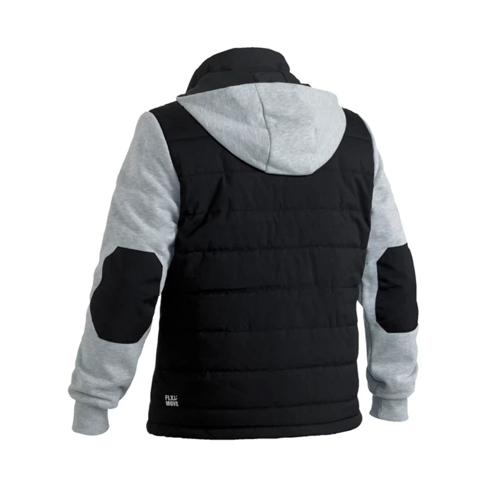 Bisley Workwear F&M Long Sleeve Hooded Puffer Fleece Jacket - Black Contrast - UKJ6944_BBLKS - Bisley Workwear UK - Trade Counter Direct