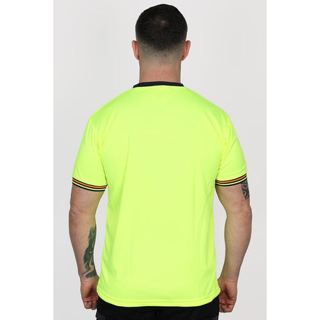 Bisley Workwear Hi - Vis Polyester Mesh Short Sleeve Tee - Yellow - UKK1220_BF51XS - Bisley Workwear UK - Trade Counter Direct