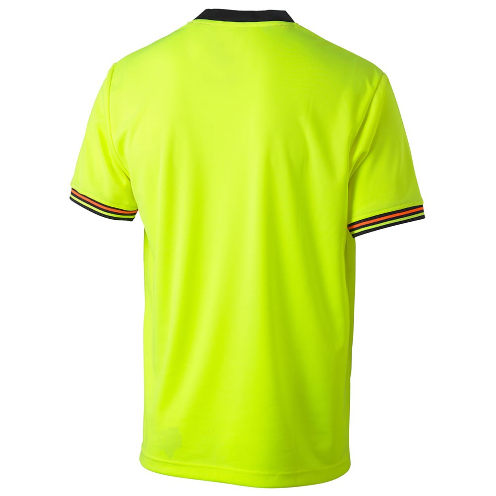 Bisley Workwear Hi - Vis Polyester Mesh Short Sleeve Tee - Yellow - UKK1220_BF51XS - Bisley Workwear UK - Trade Counter Direct