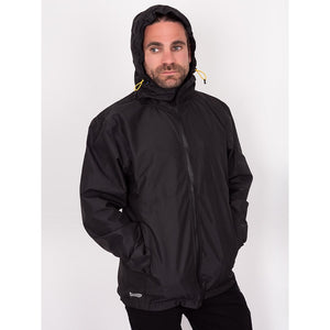 Bisley Workwear Lightweight Ripstop Long Sleeve Hooded Rain Jacket - Black - UKJ6926_BBLKS - Bisley Workwear UK - Trade Counter Direct