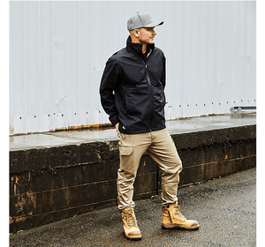 Bisley Workwear Lightweight Ripstop Long Sleeve Hooded Rain Jacket - Black - UKJ6926_BBLKS - Bisley Workwear UK - Trade Counter Direct