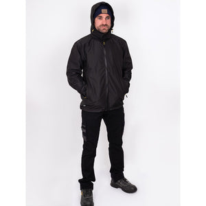 Bisley Workwear Lightweight Ripstop Long Sleeve Hooded Rain Jacket - Black - UKJ6926_BBLKS - Bisley Workwear UK - Trade Counter Direct