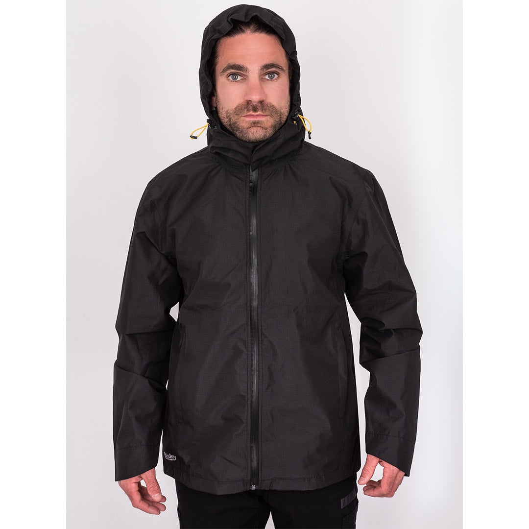 Bisley Workwear Lightweight Ripstop Long Sleeve Hooded Rain Jacket - Black - UKJ6926_BBLKS - Bisley Workwear UK - Trade Counter Direct