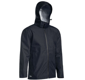 Bisley Workwear Lightweight Ripstop Long Sleeve Hooded Rain Jacket - Black - UKJ6926_BBLKS - Bisley Workwear UK - Trade Counter Direct