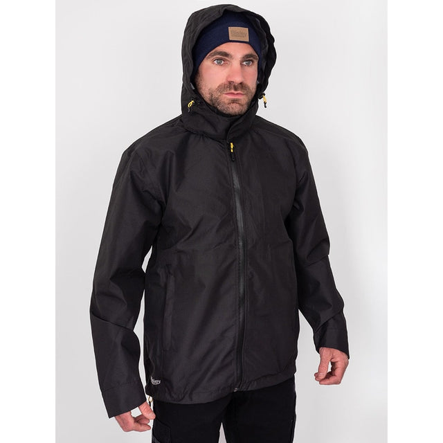 Bisley Workwear Lightweight Ripstop Long Sleeve Hooded Rain Jacket - Black - UKJ6926_BBLKS - Bisley Workwear UK - Trade Counter Direct