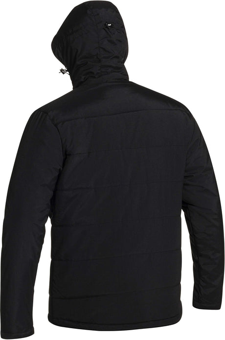 Bisley Workwear Oxford Puffer Jacket With Adjustable Hood - Long Sleeve - Black - UKJ6928_BBLKS - Bisley Workwear UK - Trade Counter Direct