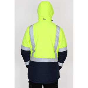 Bisley Workwear - Taped Two Tone Hi Vis Puffer Jacket - Orange / Yellow - UKJ6929HT_TT05XS - Bisley Workwear UK - Trade Counter Direct