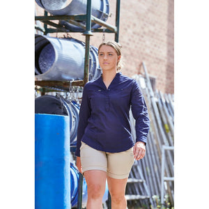 Bisley Workwear Women's Stretch Cotton Drill Short - Stone - BSHL1015_BSTN6 - Bisley Workwear UK - Trade Counter Direct