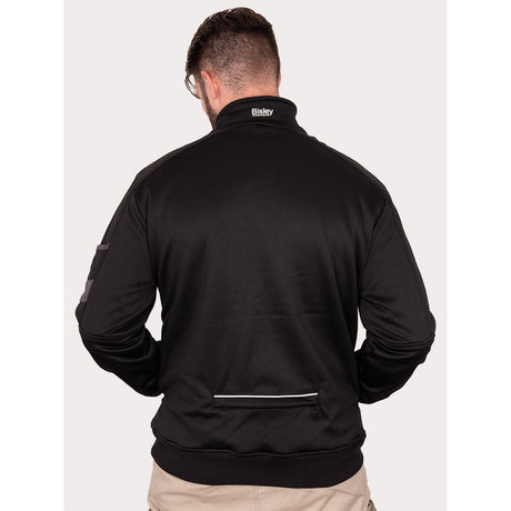 Bisley Workwear Work Fleece 1/4 Zip Front Pullover With Sherpa Lining - Black - UKK6924_BBLKS - Bisley Workwear UK - Trade Counter Direct