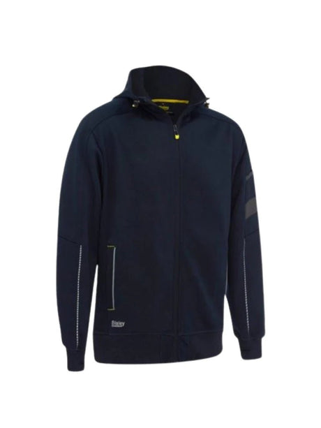 Bisley Workwear Work Fleece Zip Front Hoodie With Sherpa Lining - Navy - UKK6925_BPCTS - Bisley Workwear UK - Trade Counter Direct