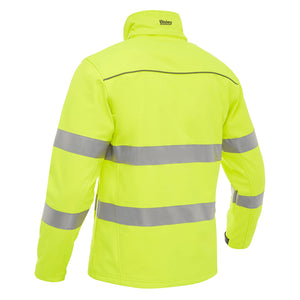 Bisley Taped Hi-Vis softshell Jacket With Hood