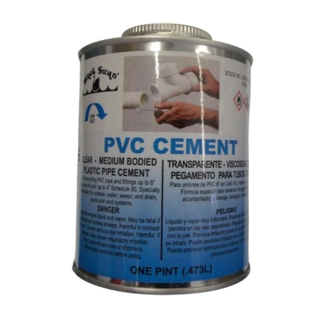 Black Swan PVC Cement Medium Bodied 1 Pint - PVC3M - MV-PVC3M - Mark Vitow - Trade Counter Direct
