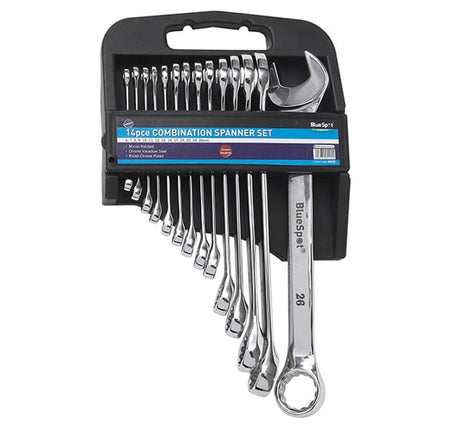 BlueSpot Combination Spanner Set 14pc 04125 - Type - B/S04125 - BlueSpot Tools - Trade Counter Direct