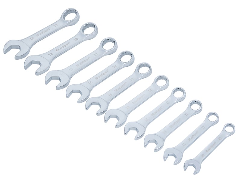 BlueSpot Stubby Combination Spanner Set 10pc 04110 - Type - B/S04110 - BlueSpot Tools - Trade Counter Direct