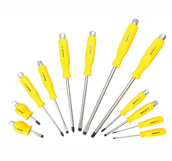 BlueSpot Tools Hex Drive Screwdriver Set 12 Piece - Screwdriver S - B/S12058 - BlueSpot Tools - Trade Counter Direct