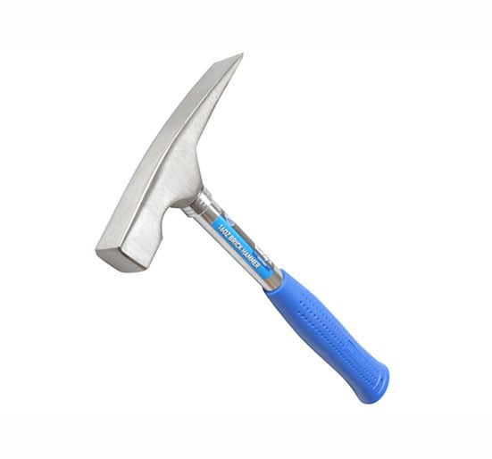 BlueSpot Tools Steel Shafted Brick Hammer 450g (16oz) - Hammer Brick - B/S26565 - BlueSpot Tools - Trade Counter Direct