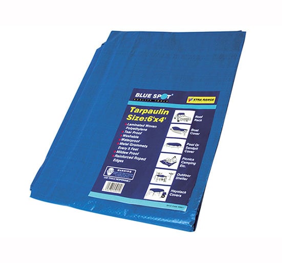BlueSpot Tools Tarpaulins - 9ft x 6ft - B/S45922 - BlueSpot Tools - Trade Counter Direct