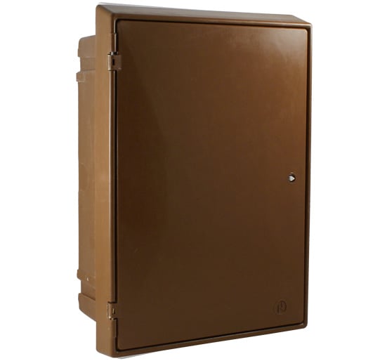 Brown Mitras Electric Meter Box Recessed (595 x 409 x 210mm) - IS0026 - Mitras - Trade Counter Direct