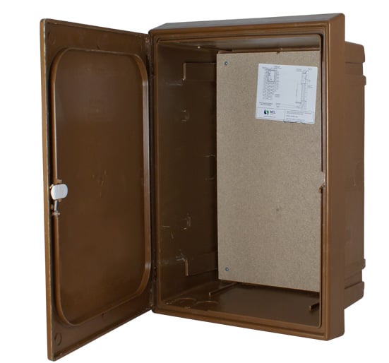 Brown Mitras Electric Meter Box Recessed (595 x 409 x 210mm) - IS0026 - Mitras - Trade Counter Direct