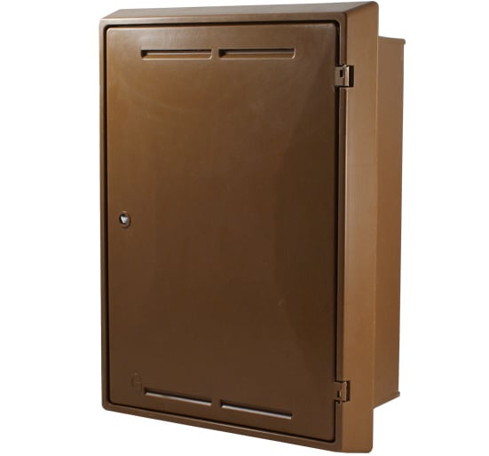 Brown Mitras Gas Meter Box Recessed (595x409x210mm) - Brown Mitras Gas Meter Box - IS0028 - Mitras - Trade Counter Direct