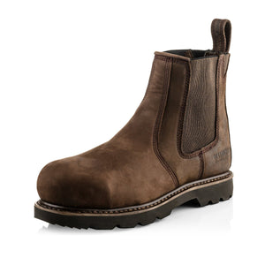 Buckbootz B1150 Brown Chocolate Oil Buckflex Safety Dealer Boot - B1150SM-06 - Buckbootz - Trade Counter Direct