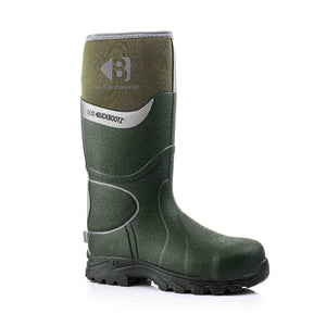 Buckbootz BBZ8000 360° High Visibility Neoprene/Rubber Safety Wellington Boot with Ankle Protection - BBZ8000BKOR-04 - Buckbootz - Trade Counter Direct