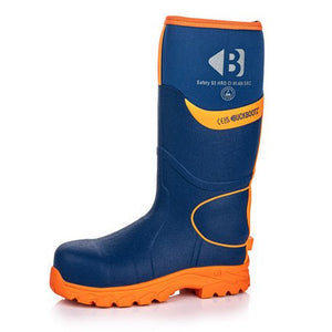 Buckbootz BBZ8000 360° High Visibility Neoprene/Rubber Safety Wellington Boot with Ankle Protection - BBZ8000BLOR-04 - Buckbootz - Trade Counter Direct