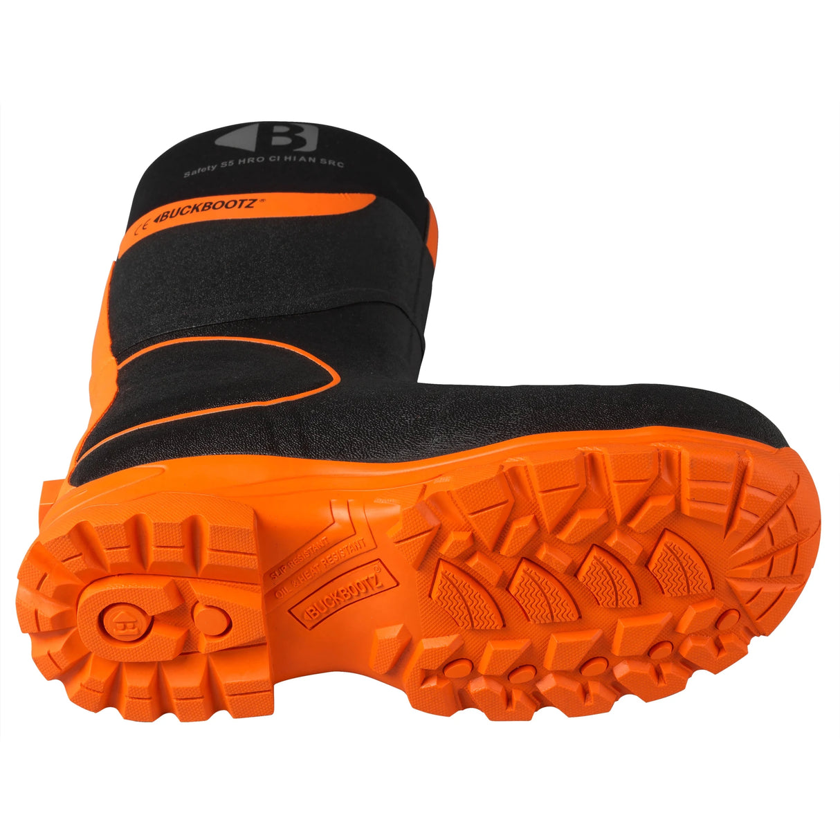 Buckbootz BBZ8000 360° High Visibility Neoprene/Rubber Safety Wellington Boot with Ankle Protection - BBZ8000GR-03 - Buckbootz - Trade Counter Direct