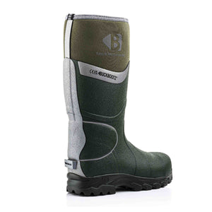 Buckbootz BBZ8000 360° High Visibility Neoprene/Rubber Safety Wellington Boot with Ankle Protection - BBZ8000GYGR-04 - Buckbootz - Trade Counter Direct