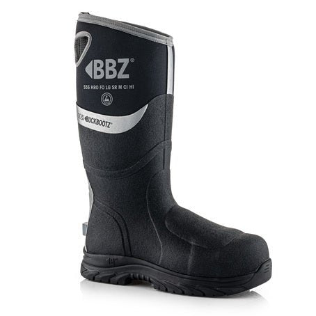 Buckbootz BBZ9000 Safety Wellington – Metatarsal Protection (Grey/Hi - Vis Orange & Black) - BBZ9000BK03 - Buckbootz - Trade Counter Direct