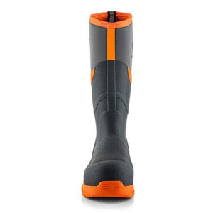 Buckbootz BBZ9000 Safety Wellington – Metatarsal Protection (Grey/Hi - Vis Orange & Black) - BBZ9000GYOR03 - Buckbootz - Trade Counter Direct