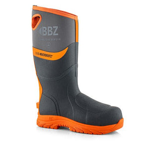 Buckbootz BBZ9000 Safety Wellington – Metatarsal Protection (Grey/Hi - Vis Orange & Black) - BBZ9000GYOR03 - Buckbootz - Trade Counter Direct
