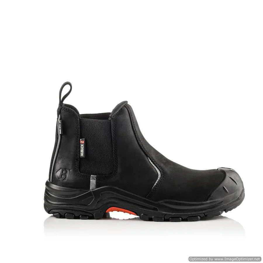 Buckbootz Nubuckz NKZ101 S3S SC HRO FO LG WPA Safety Dealer Boot – Dark Brown Nubuck / Black - NKZ101BK-06 - Buckbootz - Trade Counter Direct