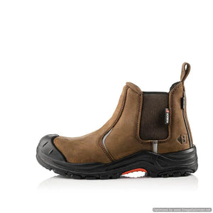 Buckbootz Nubuckz NKZ101 S3S SC HRO FO LG WPA Safety Dealer Boot – Dark Brown Nubuck / Black - NKZ101BK-06 - Buckbootz - Trade Counter Direct