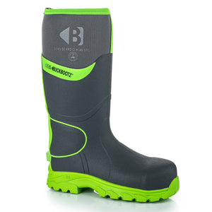 Buckbootz BBZ8000 360° High Visibility Neoprene/Rubber Safety Wellington Boot with Ankle Protection