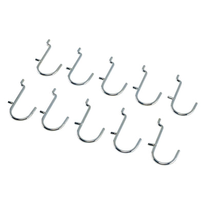 Bunker Metal J-Hooks for Back Panel/Pegboard (Pack of 10) - DR-10218 - BUNKER - Trade Counter Direct