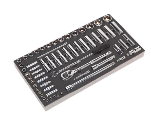 Sealey AP35TBCOMBO Tool Chest Combination 16 Drawer with Ball Bearing Slides - Black/Grey & 468pc Tool Kit