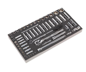 Sealey AP35TBCOMBO Tool Chest Combination 16 Drawer with Ball Bearing Slides - Black/Grey & 468pc Tool Kit