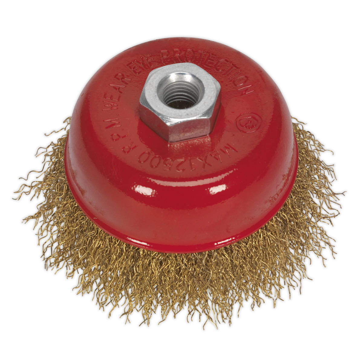 Sealey CBC75 Brassed Steel Cup Brush Ø75mm M10 x 1.5mm