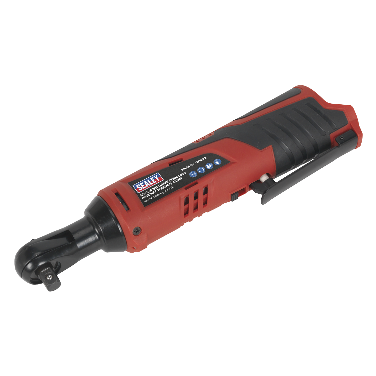 Sealey CP1202 Cordless Ratchet Wrench 3/8"Sq Drive 12V Lithium-ion - Body Only