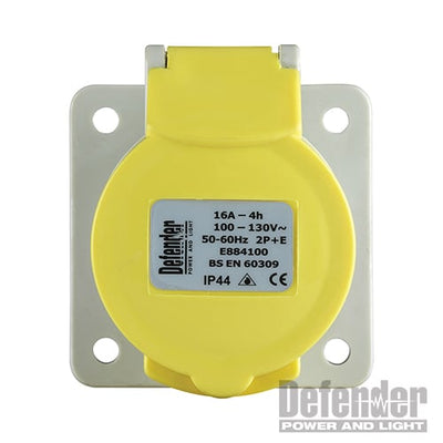 Defender 110V Panel Socket 16A - E884100 - E884100 - Defender - Trade Counter Direct