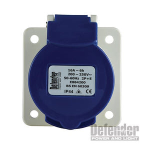 Defender 230V Panel Socket 16A - E884200 - E884200 - Defender - Trade Counter Direct